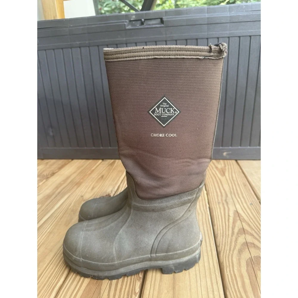 Chore Cool Muck Boot Men's 7 Women's 8 Brown Work Boots Waterproof